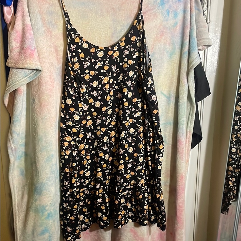 Floral Black Dress
